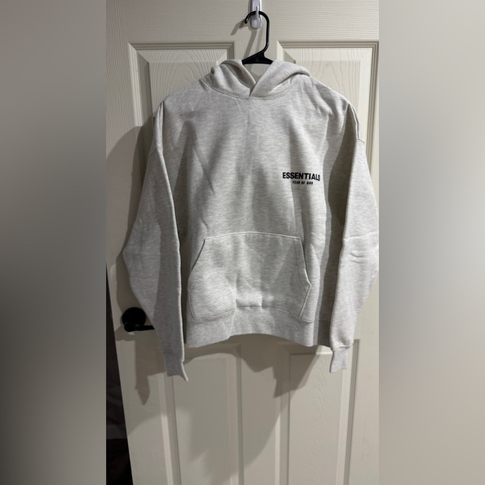 Essentials Gray Hoodie light oat xs